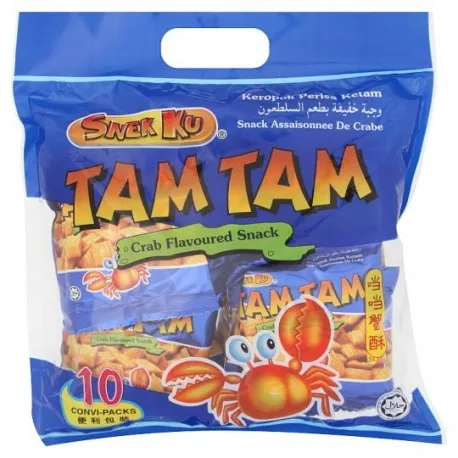 Hot Sale Snek Ku Flavoured Assorted Snacks (Tam-Tam / Mi-Mi / Ken-Ken / Pick Fine) Prawn Chicken Snacks Individual Pack