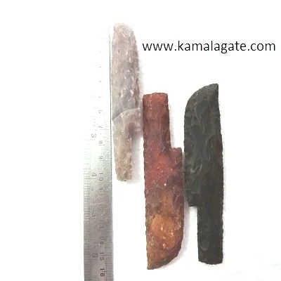 wholesale Indian Agate & Fancy Jasper 3 Inch Wholesale Agate Knife Arrowhead Knife hand knapped arrowheads
