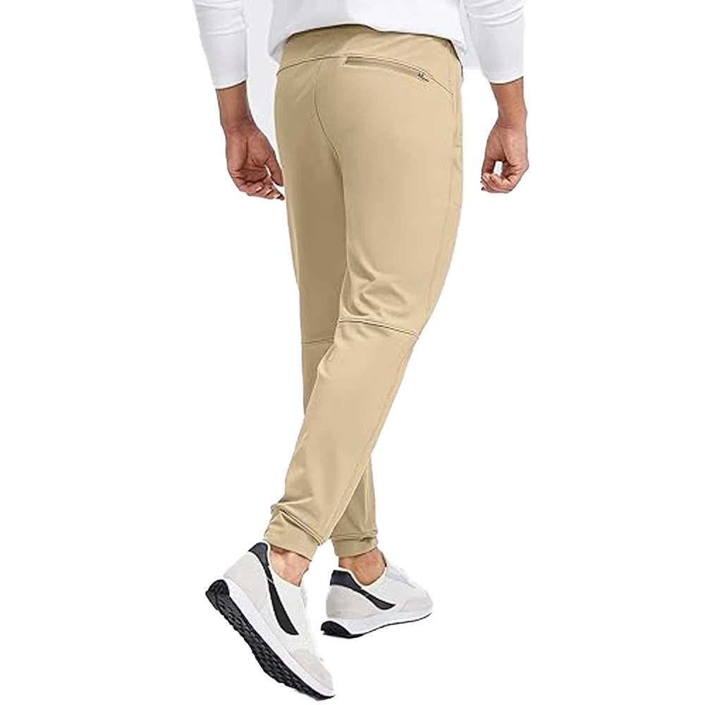 Workout Jogger Sweatpants for Men with Zipper Pocket and Drawstring Warm Pants