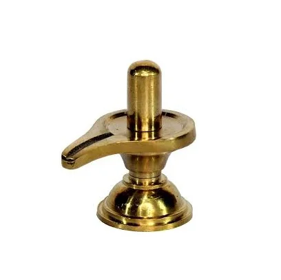 Home Temple Puja Decorative Diwali Vastu Gifts 7.25 Inch Brass Shivling with Snake Shiv Lingam Statue Snake Golden Finished