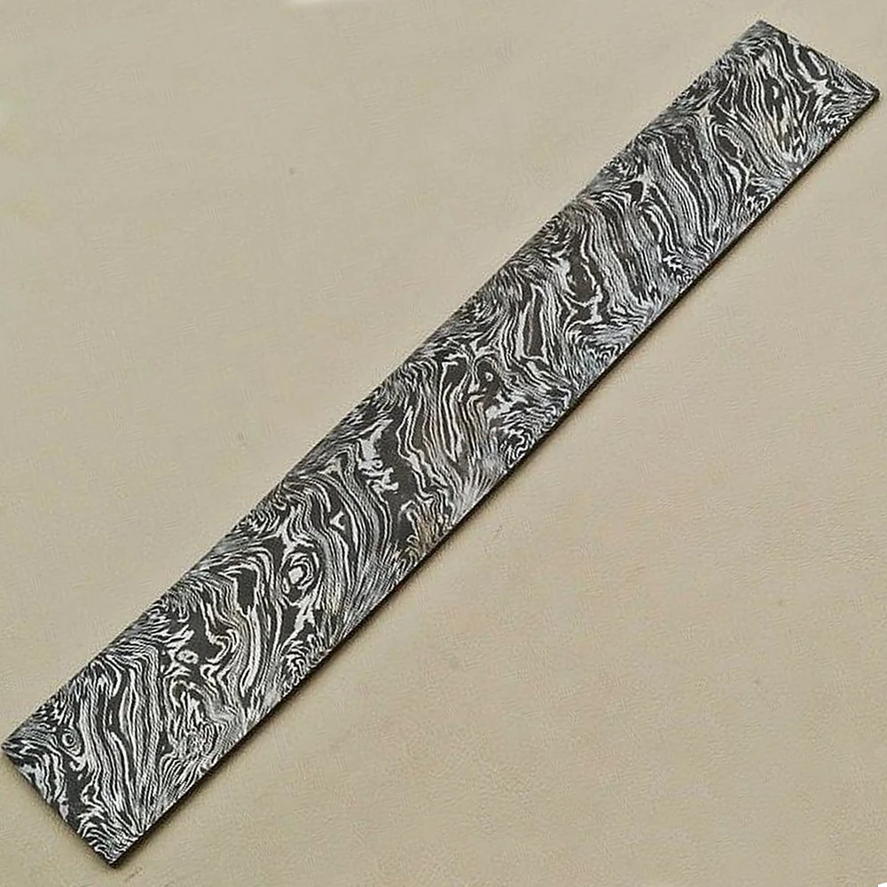 Custom Handmade Damascus Blank Billet Damascus steel Blank Billet Bar For Making Knives Precious Fire Storm Pattern