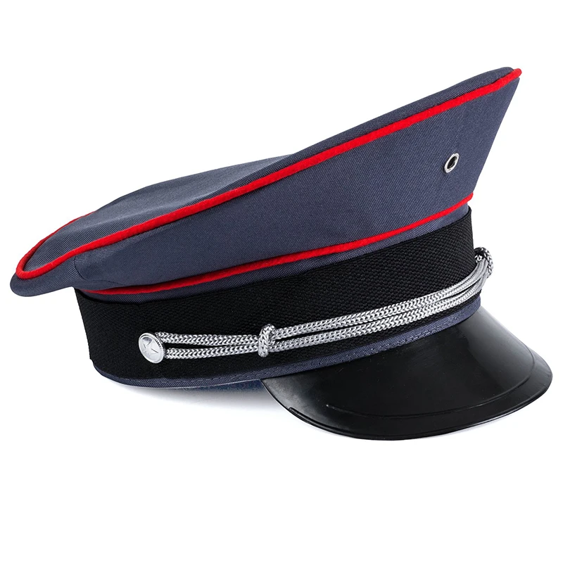 Wholesale OEM Customized Logo Dark Uniform Navy Cap For Hot Sell Cheap Navy Cap Hat Wholesale Transport Conductor Navy Cap Hat