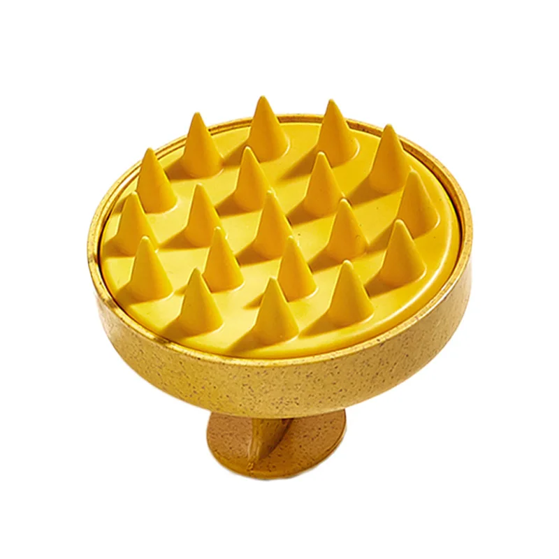 Уходовый инструмент мягкий силиконовый волосы головы скруббер с эргономичной ручкой для сухой и влажной уборки волос массажер для головы щетка для мытья ковра Gmx031