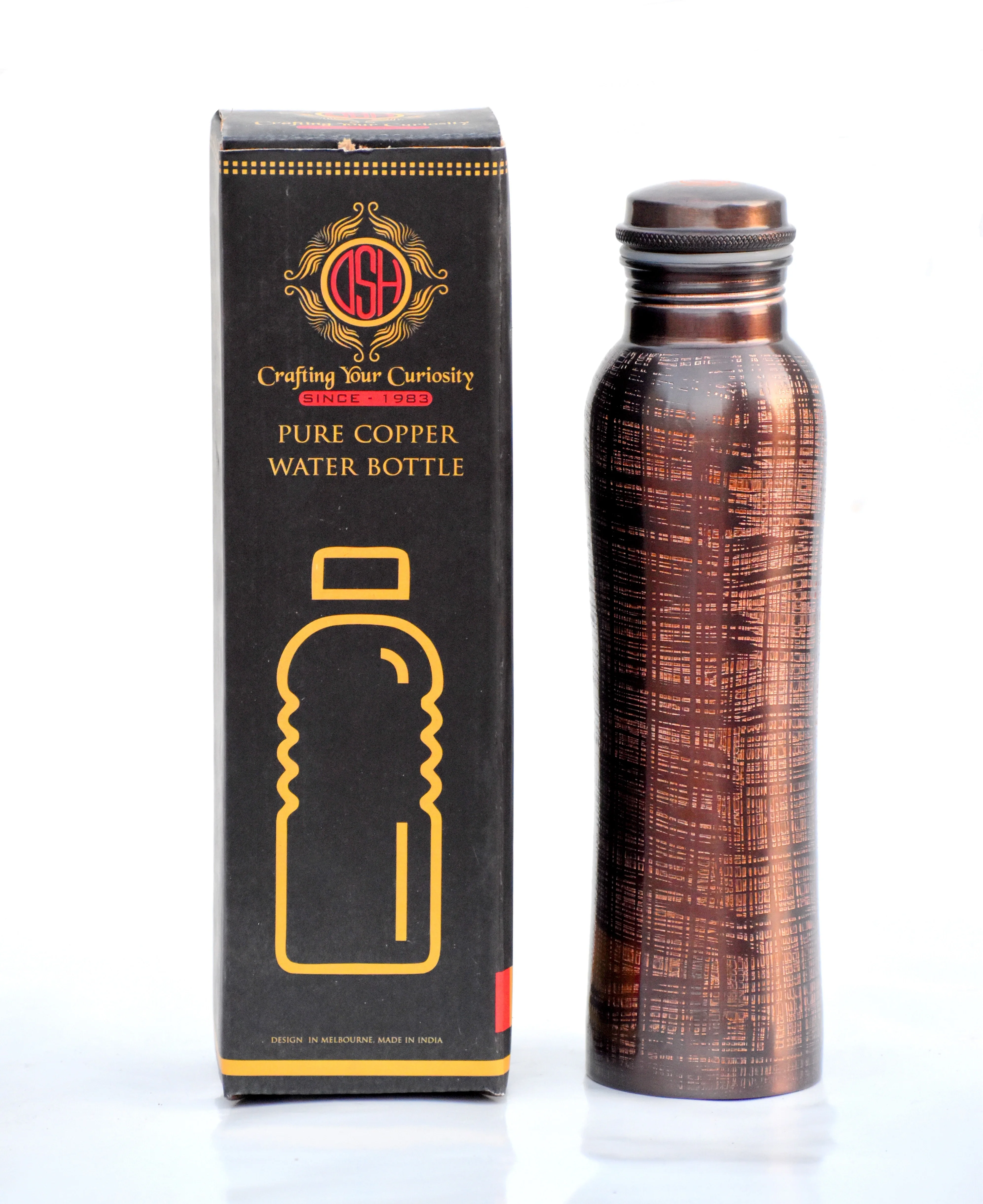 Best Selling Antique Finished Wholesale Price Pure Copper Bottle With Advanced Leak Proof Protection And Joint Less .