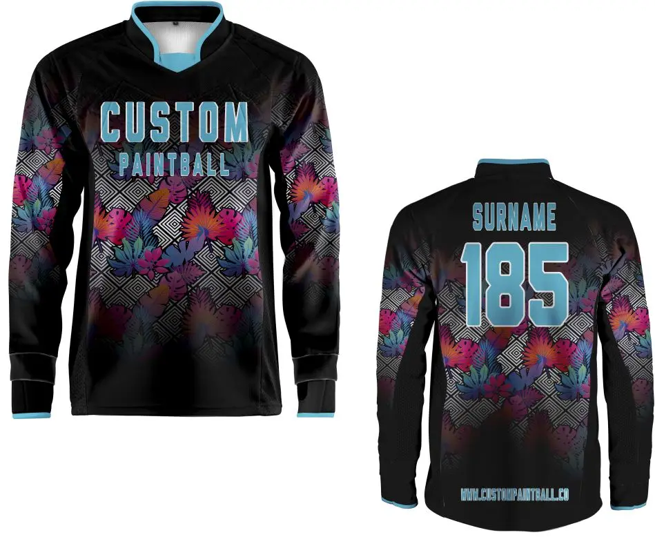 Sublimation Paintball Heat Press Sublimated Paintball Jersey Wholesales Custom Size Paintball jerseys