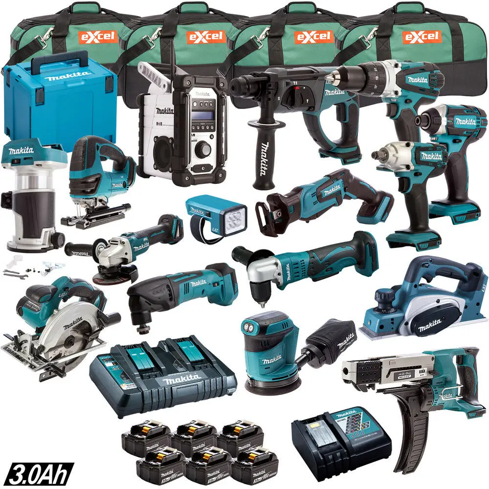 Новый оригинальный набор инструментов MAkitaS LXT1500 18-V литий-ионный 15 шт. другие гидравлики электроинструменты/Беспроводная Дрель