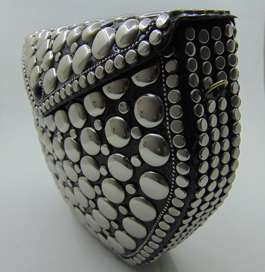 wedding luxury clutch purses Metal Hexagonal Round Metal stud clutch party bag Wholesale Manufacturer Purse