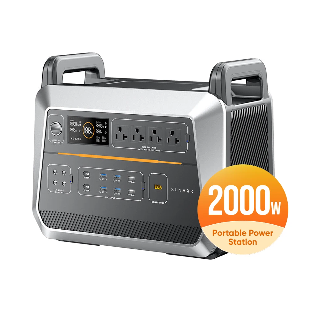 SunArk Solar Portable Power Stations 1500W 2000W 3000W 5000W Outdoor Lifepo4 Solar Generator