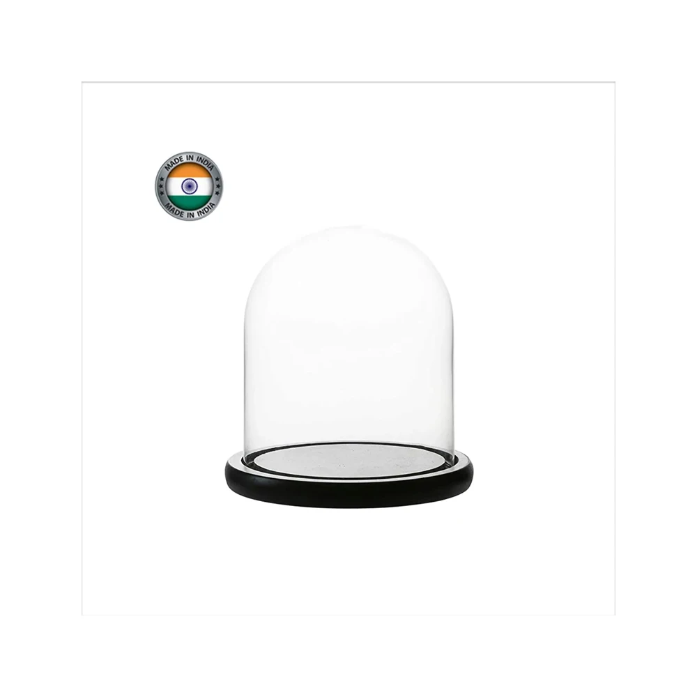 Стеклянные изделия из стекла с подсветкой стеклянная купольная банка деревянной основой по оптовой цене