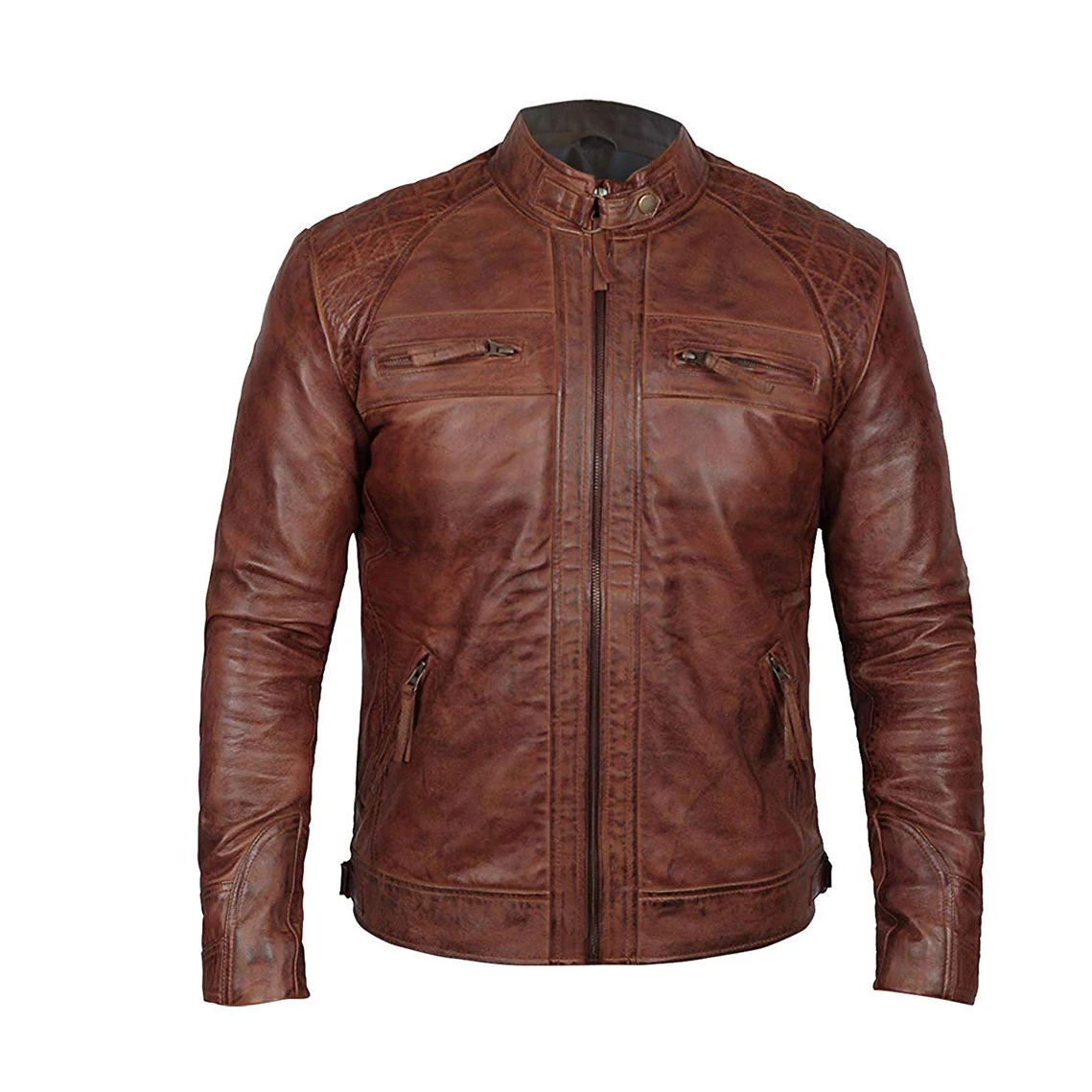 Unique design bestselling high manufactured leather Jacket for Men Slim fit stylish winter Fashion Leather Jackets for Men