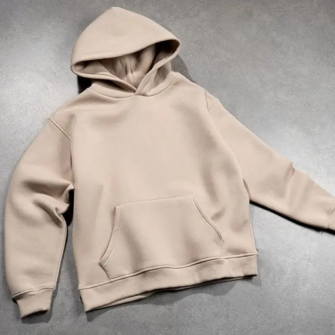 Premium High Quality Embossed Logo Sweaters Sweatshirt Custom Oversized Hodie 3D Printing Emboss White Hoodie For Men