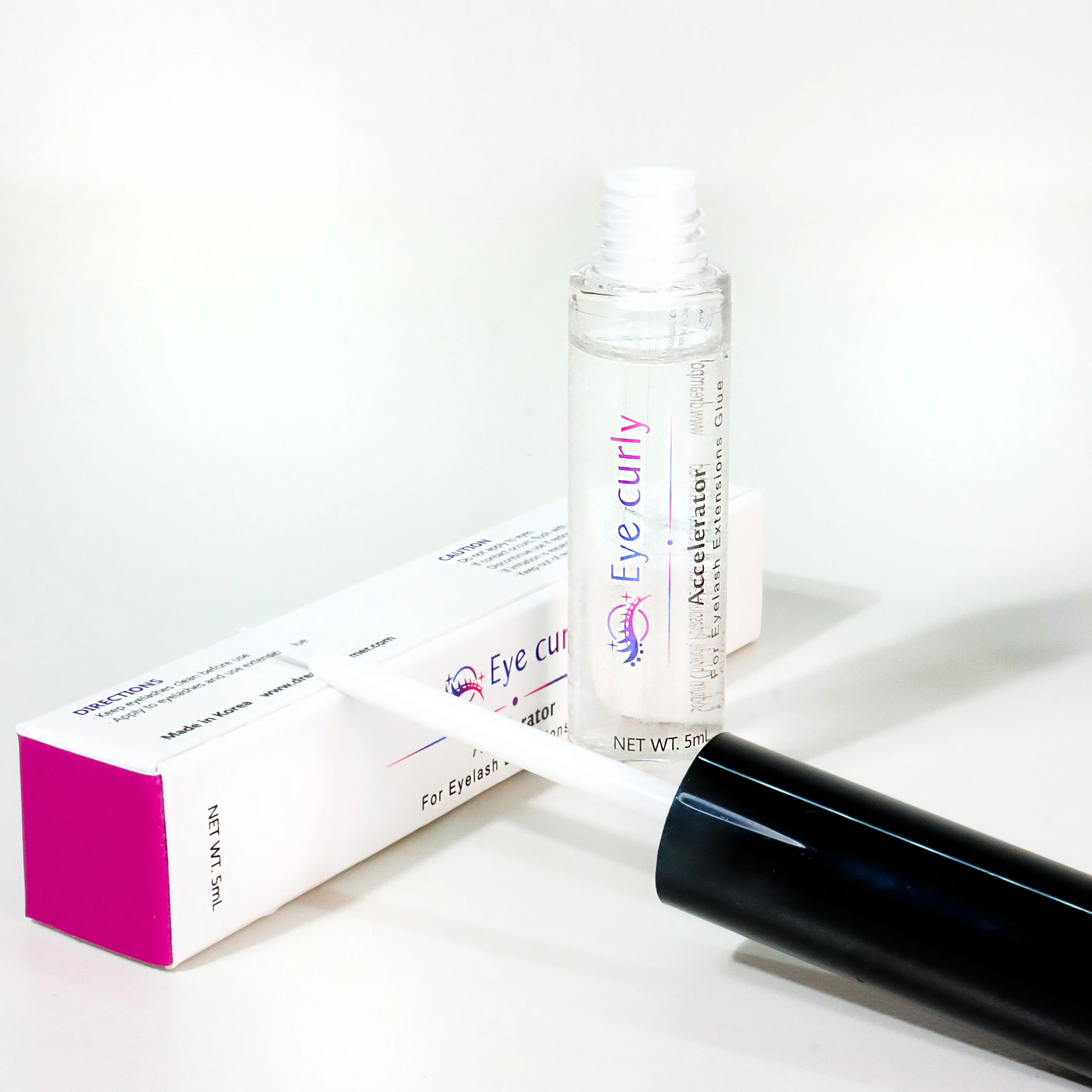 OEM Private Label Best Black Top Super Model Eyelash Extensions Korea Long Lasting Low Fume Custom High Fast Dry Quick Glue Free