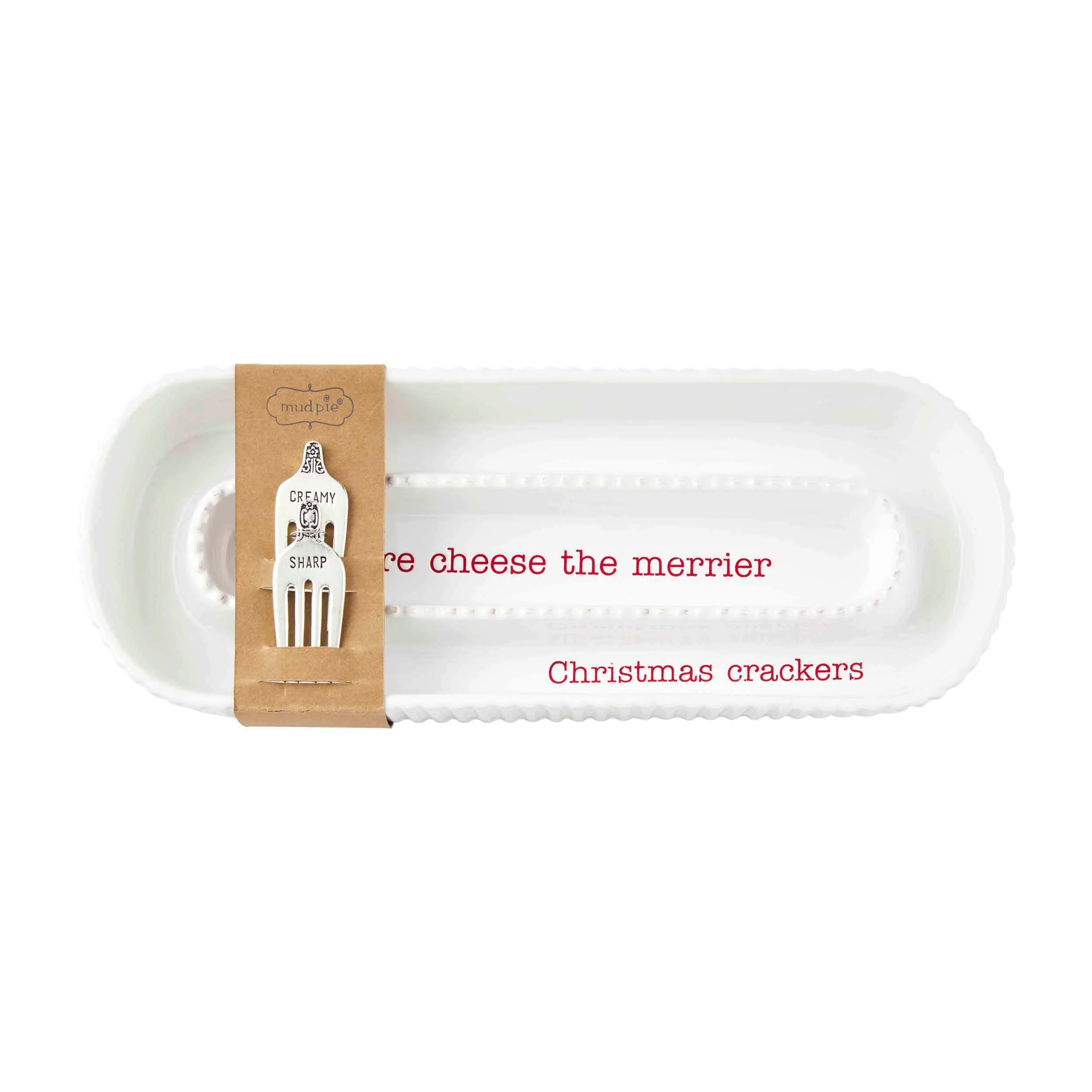 With a phrase Cheese And Cracker Dish Server Set