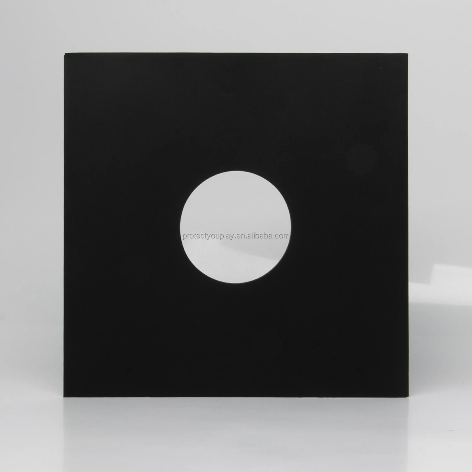 12 Inch 33 RPM Black Paper Vinyl Record Storage Inner Sleeves with Hole for Record Album