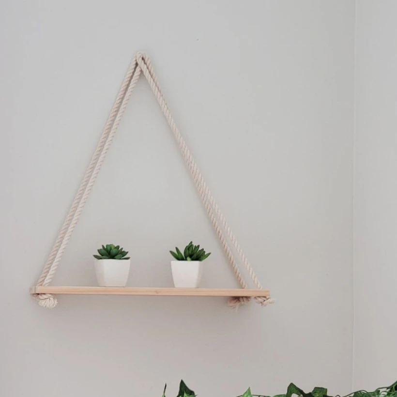 Wooden Wall Floating Hanging Shelf/ Wall hang shelf Home decoration/Pure Natural Wood Wall mounting Ledge rustic shelf storage