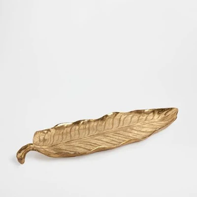 Wholesale High Quality Serving Leaf Shaped Trays Gold Plated For Salad Fruits & Dessert Server Handcrafted For Restaurants Home