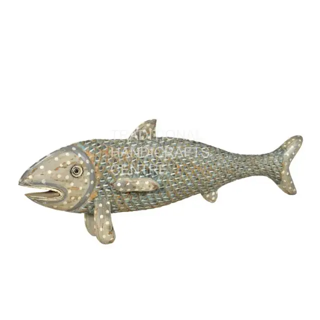 Wooden Fish Fish Statue Sculpture Desktop Ornament for Home Designer Living room home decoration gifts