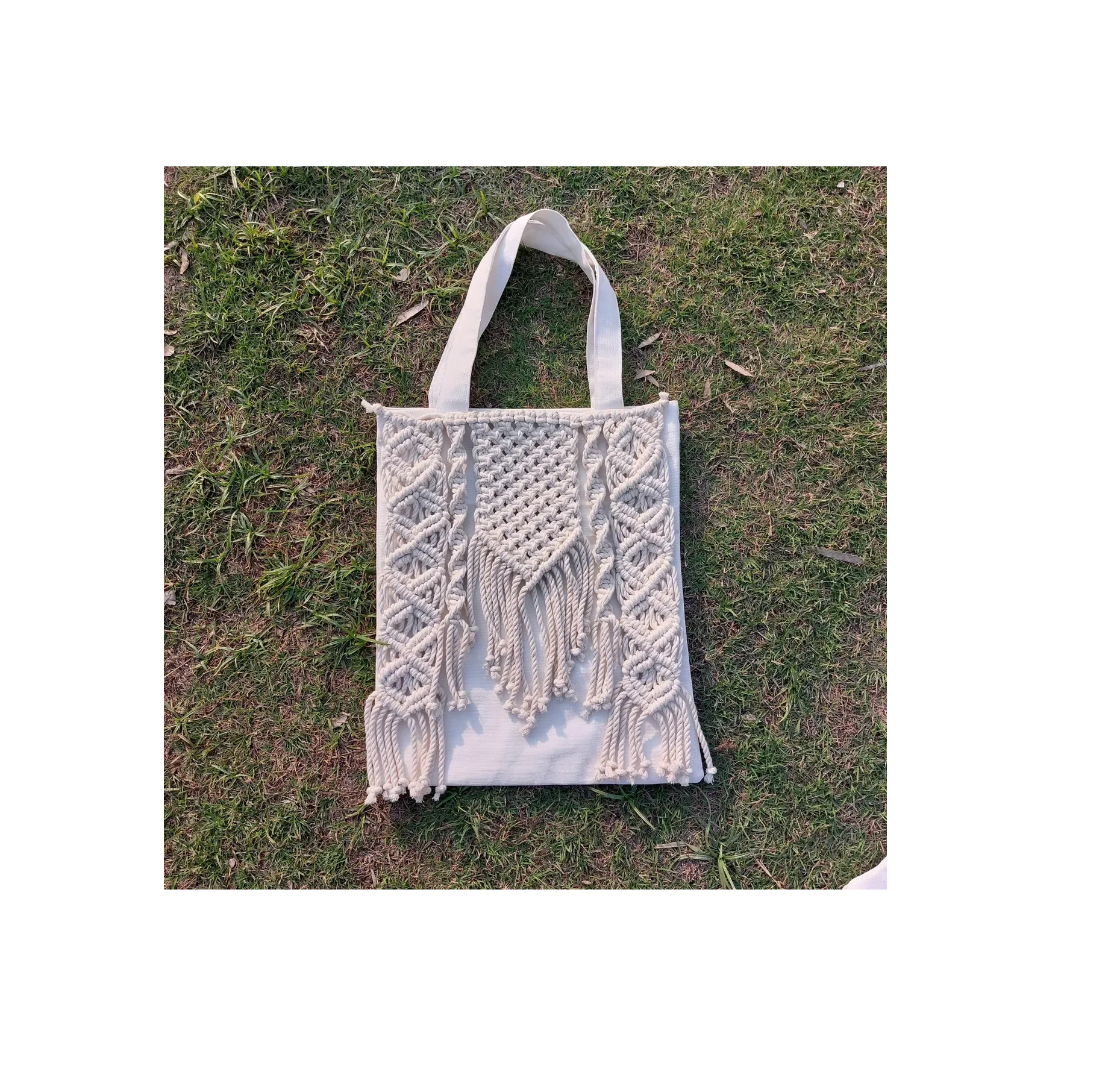 Fashionable Colorful Macrame Clutch Purse Hand Woven Macrame Wallet Boho Hand Bag With Fringes Buy From India
