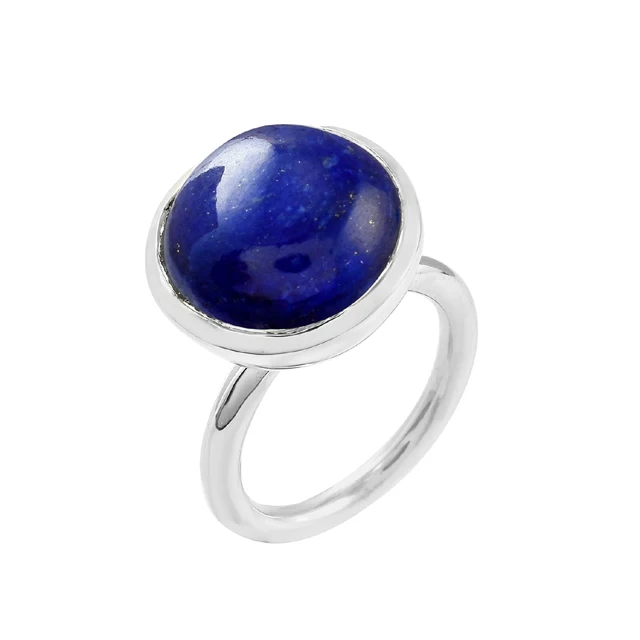 Fashion hot selling natural stone  925 sterling silver Lapis lazuli gemstone ring pendant earring sets jewelry supplier