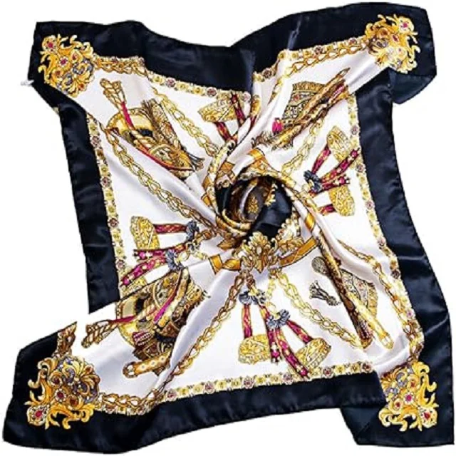 Square scarves Polyester Silk Satin Scarf Cotton Factory best high quality outdoor sport Fun Party Holiday Bandana