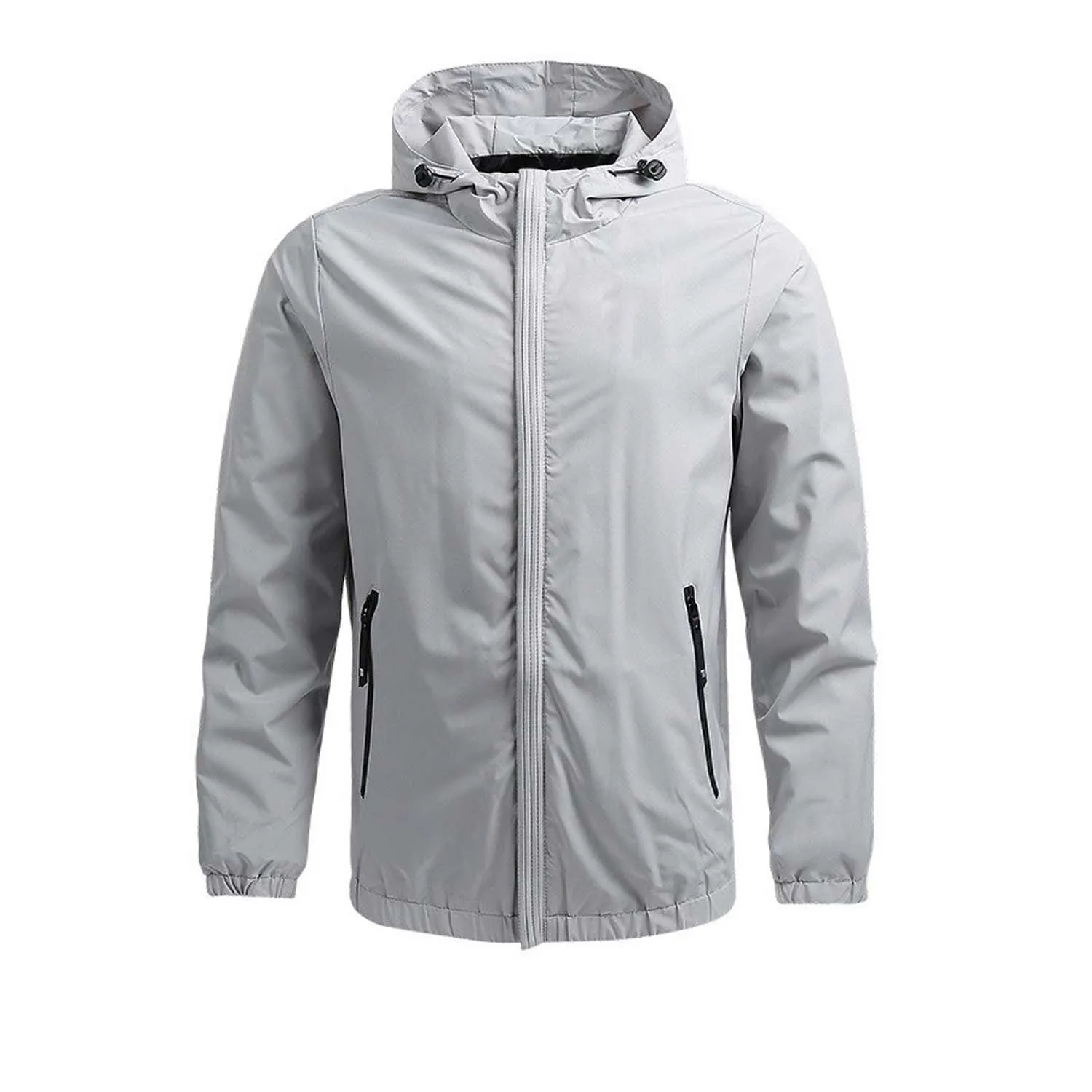 Custom Band Collar Polyamide Polyester Red Zip Up Plain Men Bomber Jacket High Quality Causal Sleek Men Bomber Jacket