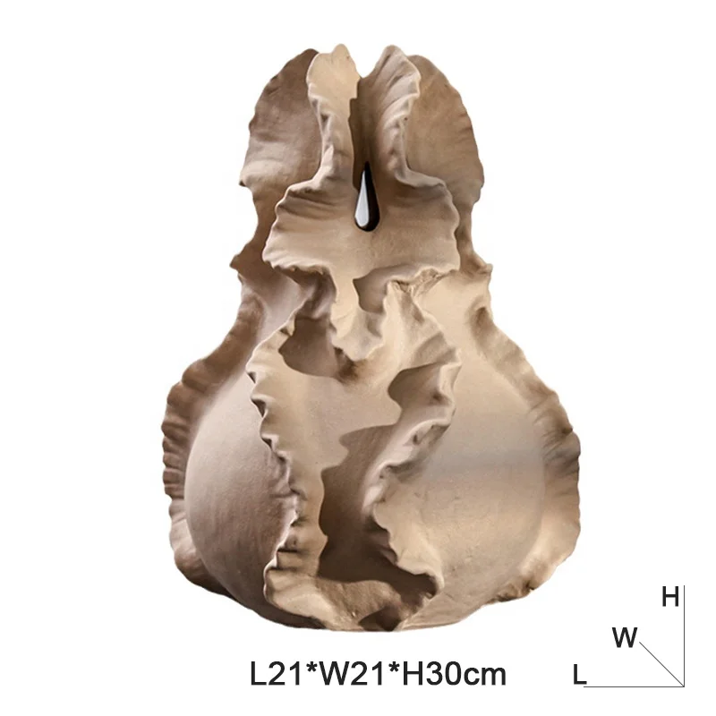 Handmade Elegant Fold Ceramic Artistic Ornament pieces Irregular Inteior Other Decorative Home Accessories
