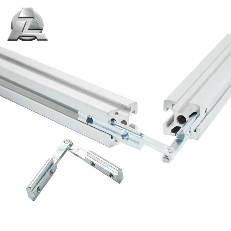Aluminum t slot profile metal right connector inside angle gusset corner bracket
