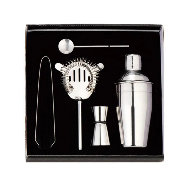 Wholesale Premium Gift Mixer Drink Bartender Kit Bar Cocktail Shaker 5 Piece Set