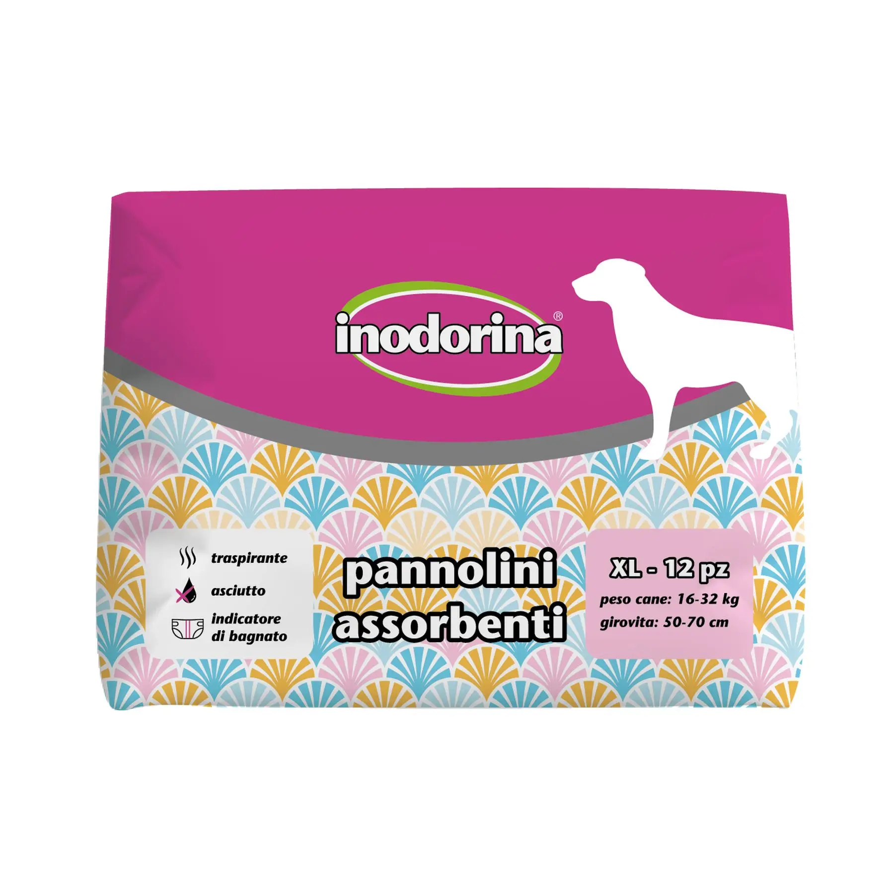 Superior Quality Inodorina Pet Diaper XL - Reliable Absorbent Dog Diaper - Ensures Comfort and Hygiene for Pets