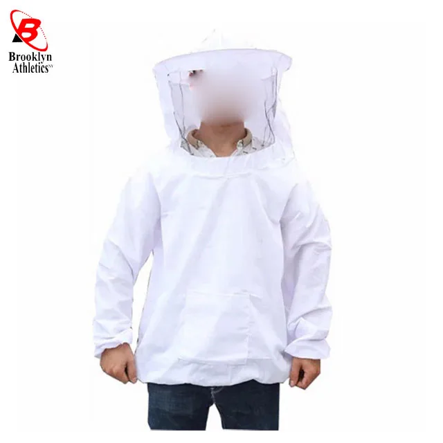 Hot Sale 100% Cotton Customized Bee Keeping Jackets with Veil Zipper Protective Coverall with Safety Features Ventilated Suit