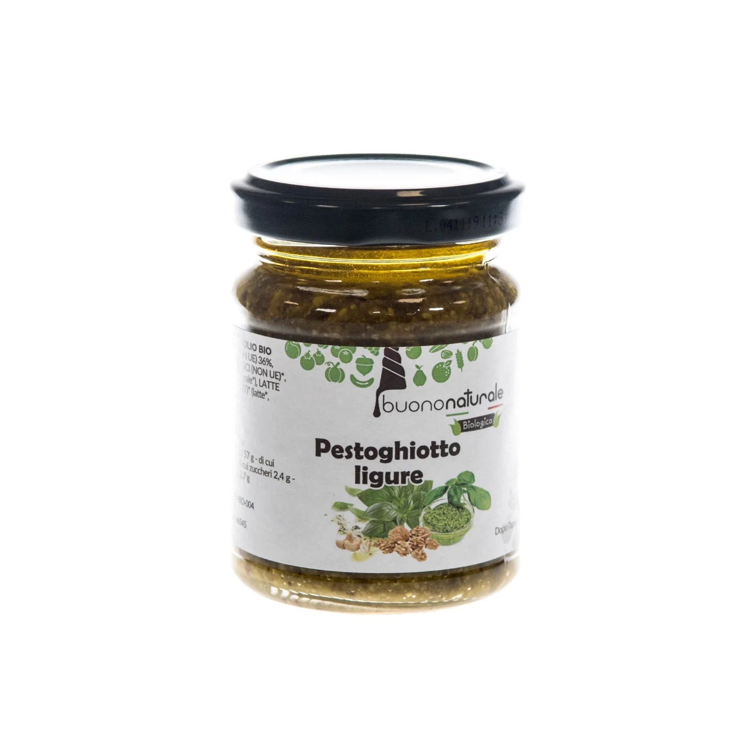 Ligurian pesto ORGANIC 120g Classic Italian Pesto Sauce for All Courses Made from Organically Farmed Ingredients