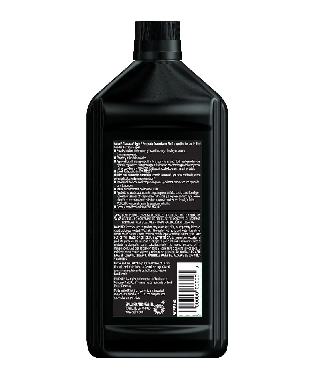 Castrol Transmax Type F Automatic Transmission Fluid 1 Quart Pack of 6-for Cars CVT Gear Oi