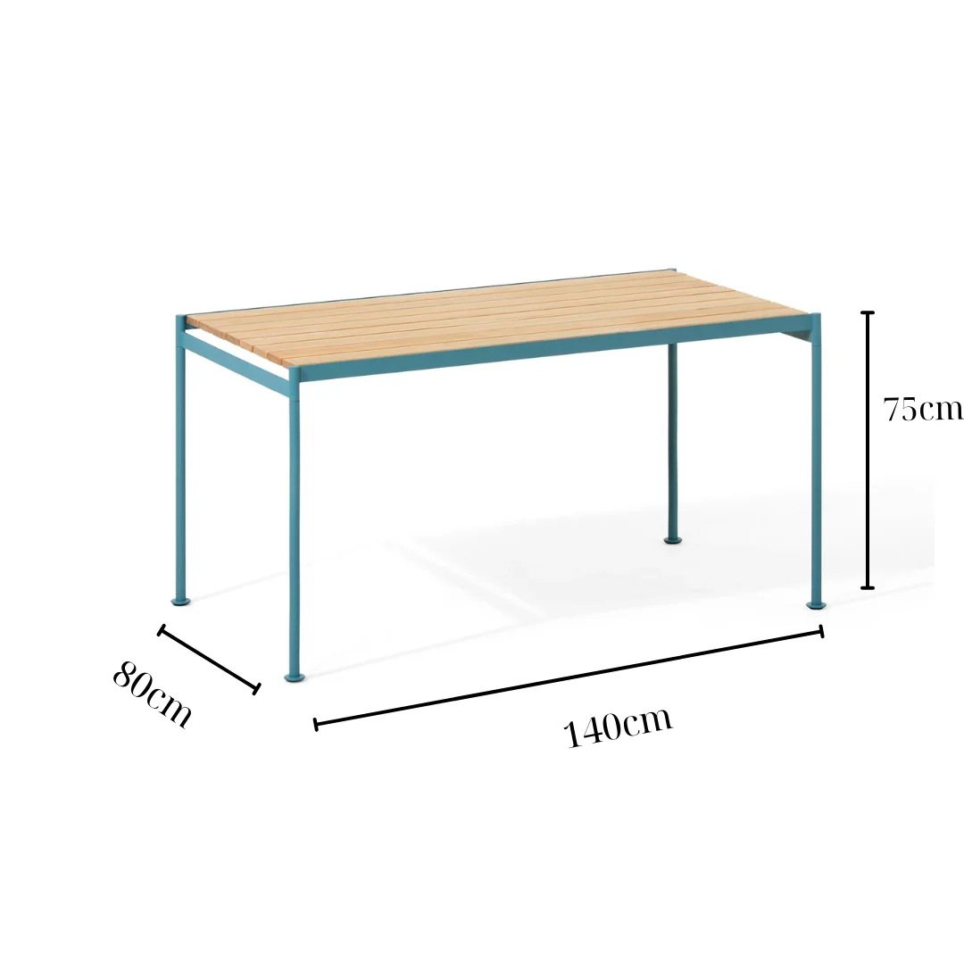 Modern Home Furniture Wooden Top and Metal Legs Dining Table Set with Comfortable Wood Chairs