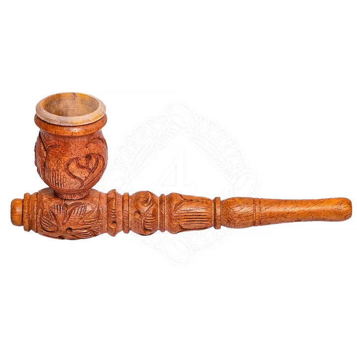 best Quality HAND CARVED WOODEN TOBACCO SMOKING PIPE + STAND DRAGON CLAW pipe Indian Natural Wood Pipe At Wholesale Cheap Price