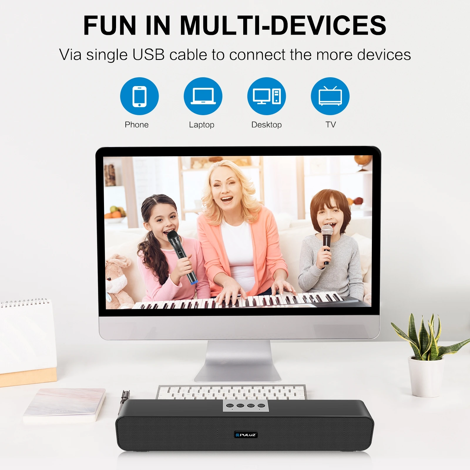 60Hz-15KHz Frequency Response 1200mAh Battery Capacity 10W Soundbar Wireless Surround Speaker at Best Price