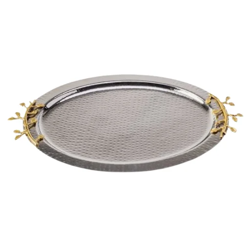 Luxurious Elegant Newest Design Metal New Style Aluminum Decorative Tray For Home & Showroom Usage