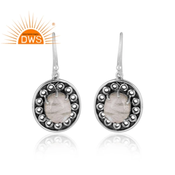 Best Quality Oxidized Sterling Silver Doublet Apache Gold Crystal Gemstone Dangle Earring Custom Jewelry Manufacturer