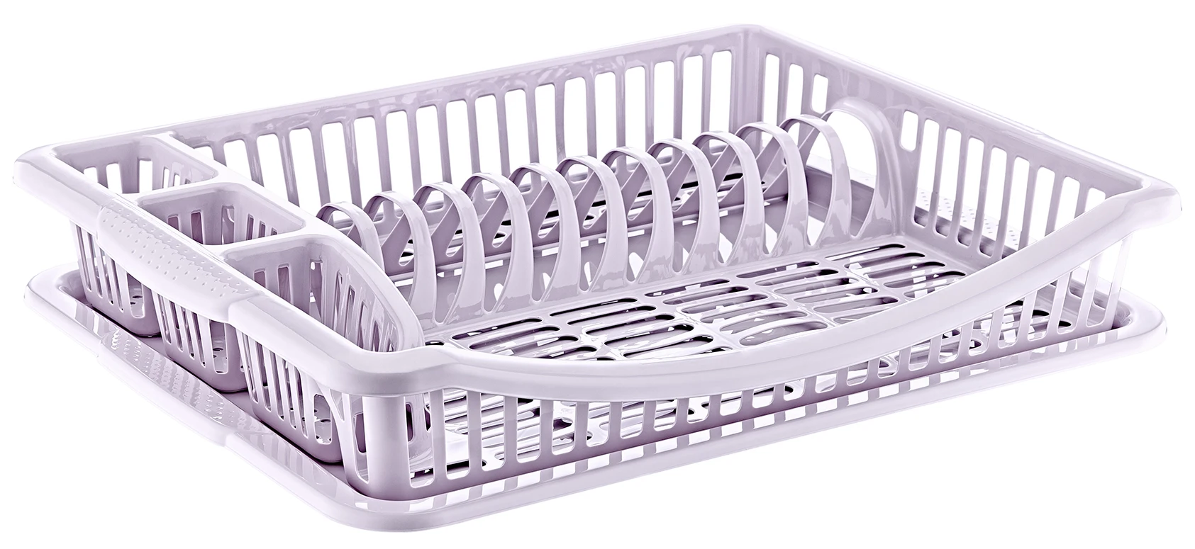 Dish Drainer with Cutlery Holder Durable Plastic Dish Rack for Kitchen Countertop Efficient Drying with Drainboard Kitchen