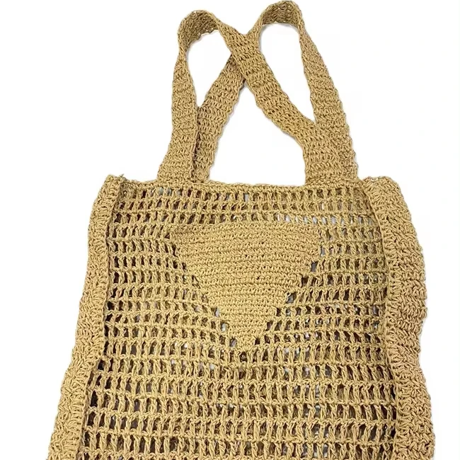 straw Net crochet raffia Tote Bag with Sexy designs Handbag for Sports Beach Cosmetics Storage or Gift Use handy carry bags