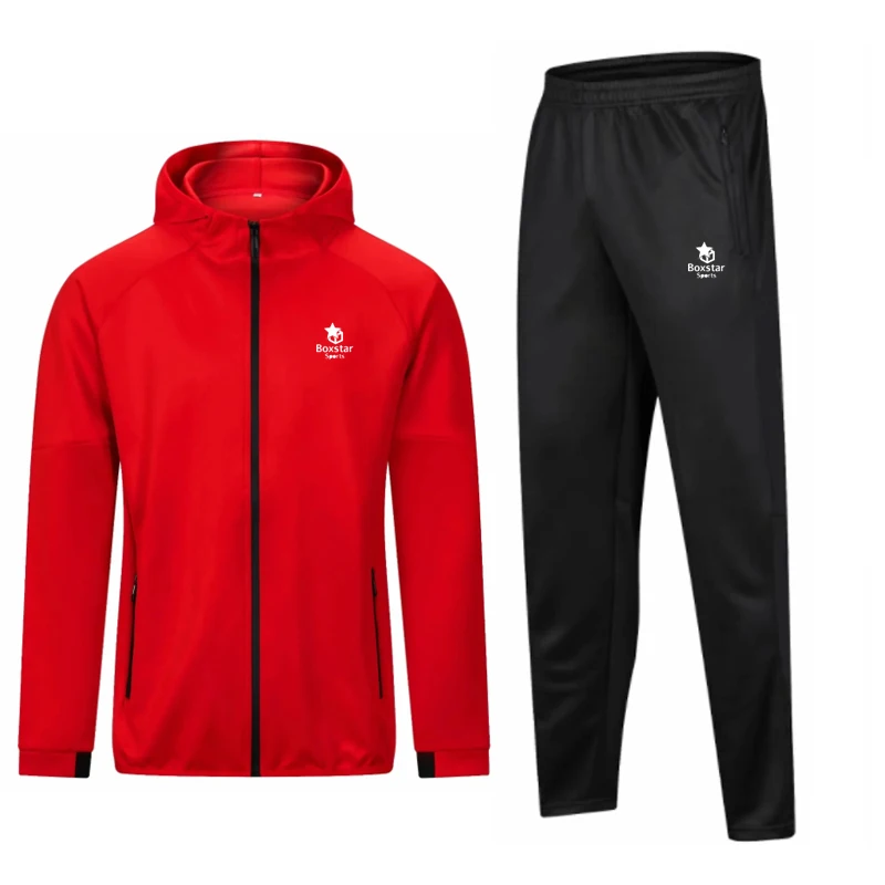Sports Running Casual Long-sleeved Zipper Plus Size Jogging Suit Home Wear Coveralls Jumpsuit Men Hoodie Sets Sweatsuit