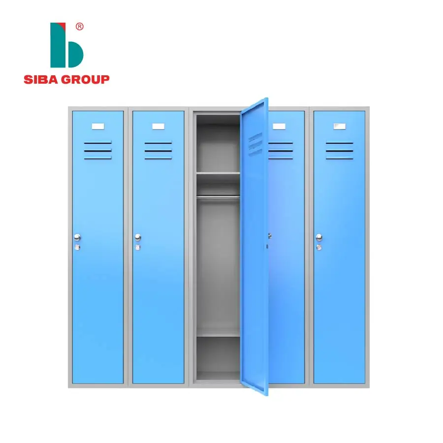 Hot Selling 2023 Metal Gym School Office Locker 5 Door Office Staff Clothing Storage Steel Lockers For Changing Room
