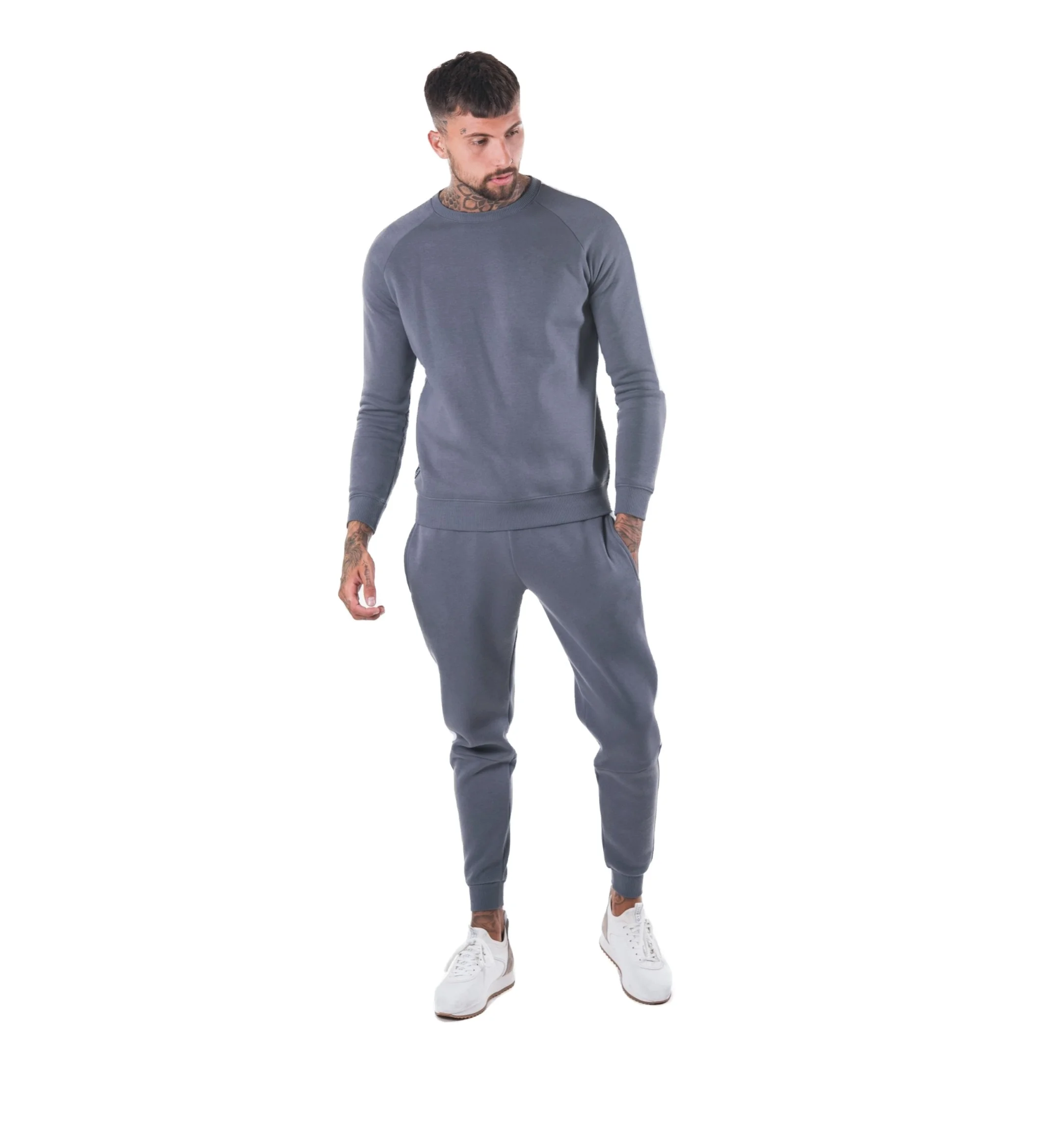Men Stacked Sets french terry Sweat Suits Men Two Pieces Flare Pants Sets Hoodies Tracksuits Sweatsuit for Men