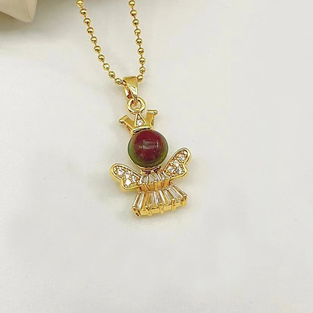 Pearl Conch Angel Four Leaf Clover Necklace  jewelry set for woman