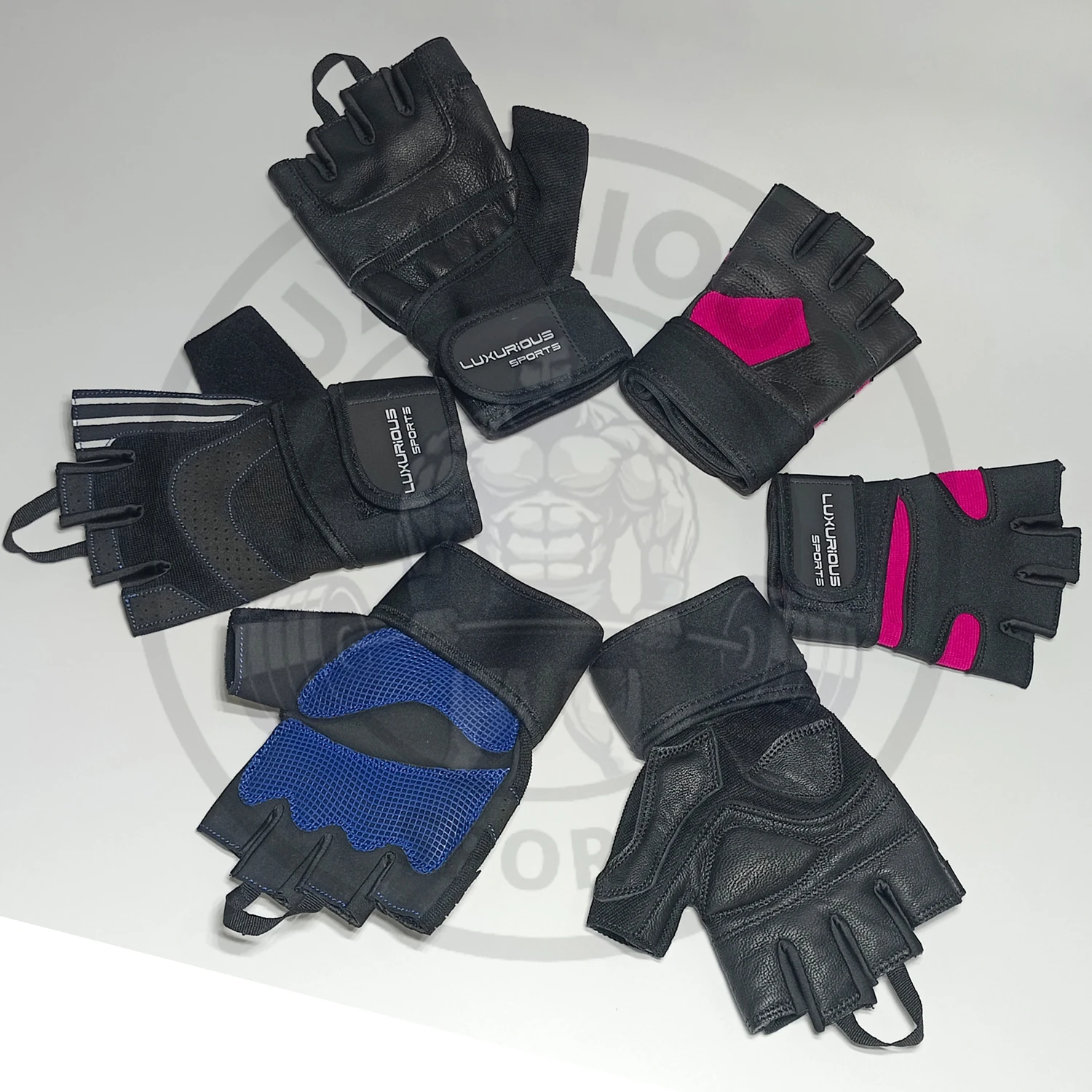 Gym gloves with anti-slip leather palm for workout exercise training fitness and bodybuilding for men & women custom gloves