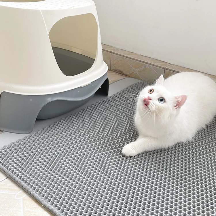 Eva Double-Layer Design Waterproof Urine Proof Cat  Mat Kitty Litter Mat Litter Trapper Carpet