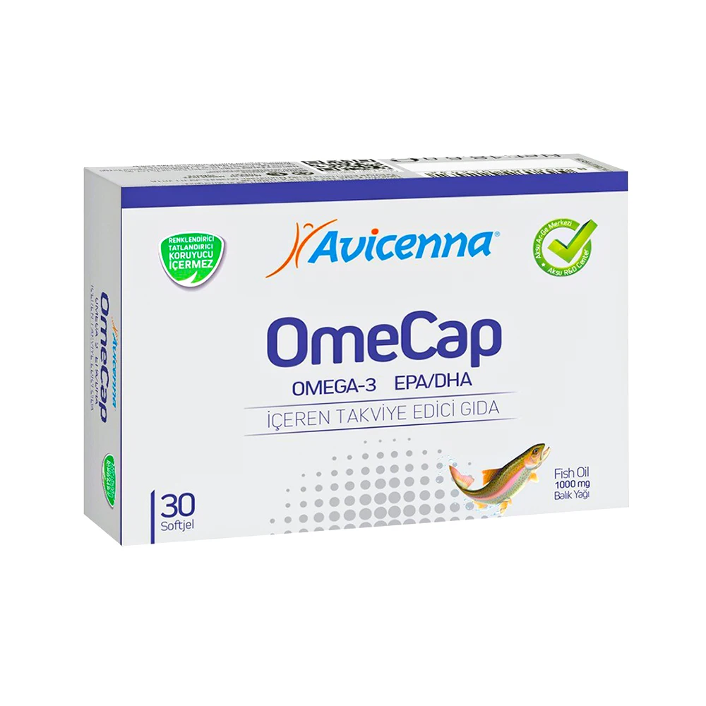 OEM OmeCap 1000 мг 30 таблеток высококачественный рыбий жир Avicenna омега-3 EPA DHA натуральные лечебные добавки для взрослых индейки