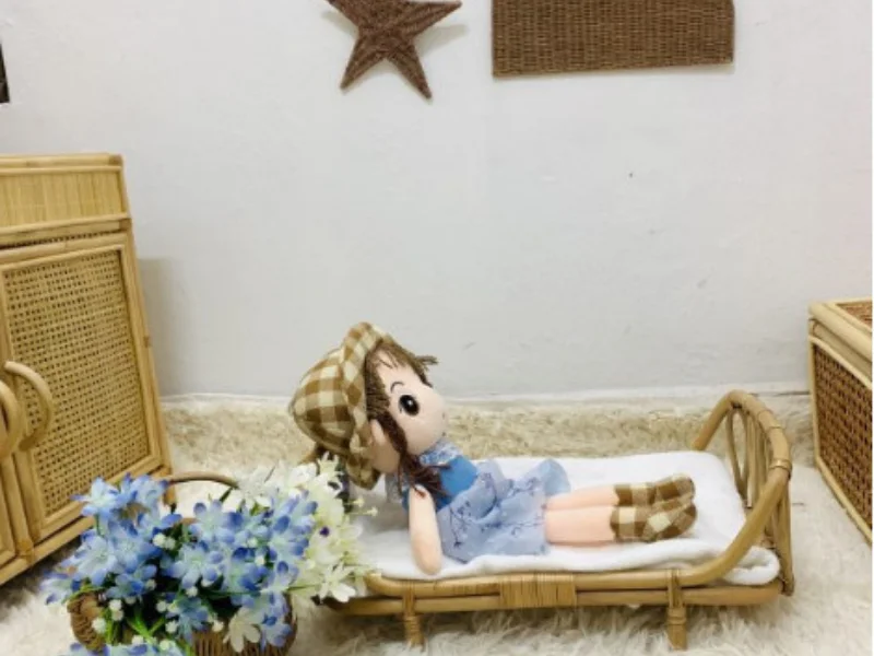 Top hight quality product, Rattan products for children Rattan doll bed Popular high quality products.