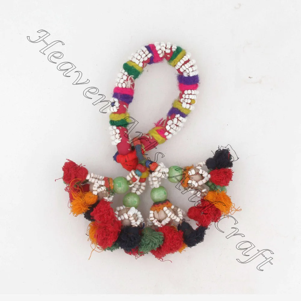 Vintage Rare Gypsy Banjara Tribal Fusion Belly Dance Armlet Anklet Bracelets Women Jewelry Boho Rainbow Summer Beaded Bracelet