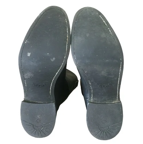 Factory Price Cowboy Safety High Quality Logo 100% Genuine Leather Soft Toe Vibram Sole Boots