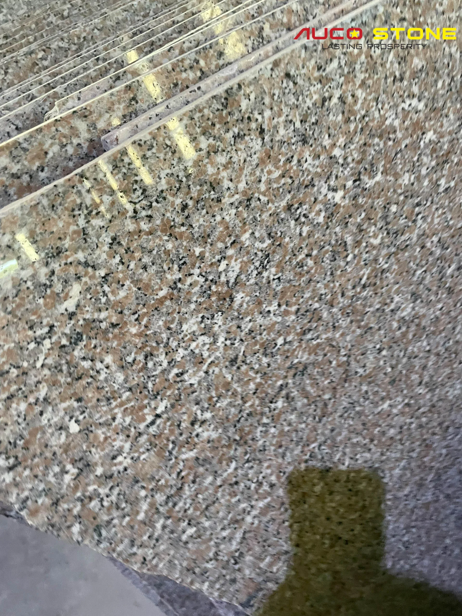 Hot Sale natural new  Phu Yen cream granite stone cut to size flamed surface best seller best price in Vietnam Granite stone